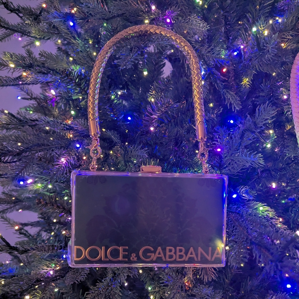 SOLD | Dolce & Gabbana Paper Shopping Bag Upcycled Novelty Clutch